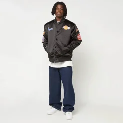 Black Out Satin Jacket Los Angeles Lakers