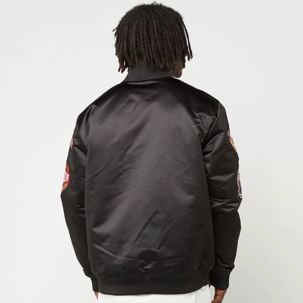 Black Out Satin Jacket Los Angeles Lakers