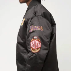 Black Out Satin Jacket Los Angeles Lakers