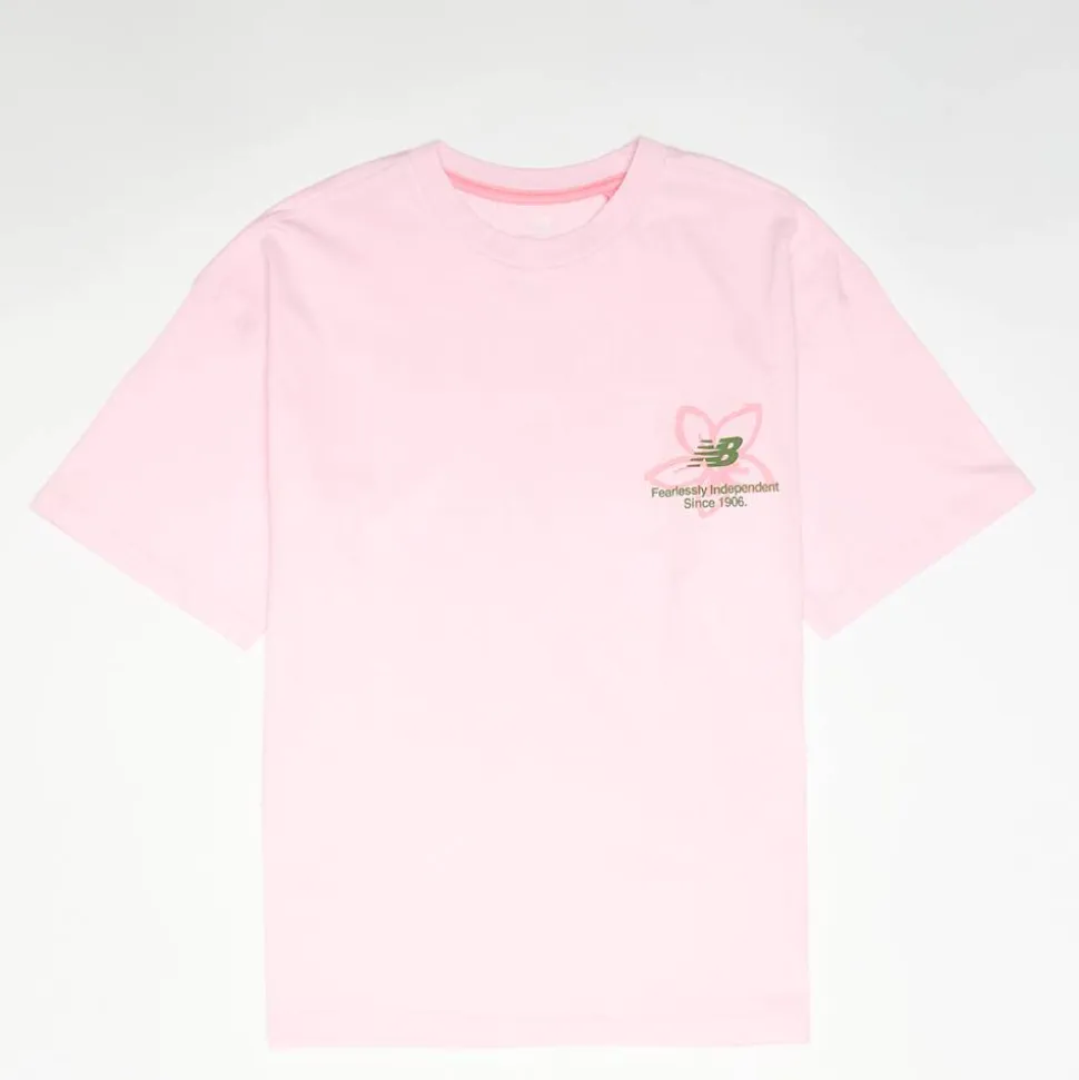 Boston Floral Graphic Tee Light Raspberry