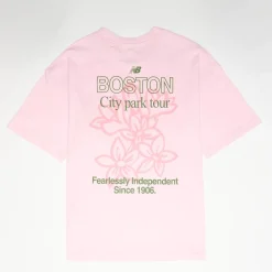 Boston Floral Graphic Tee Light Raspberry