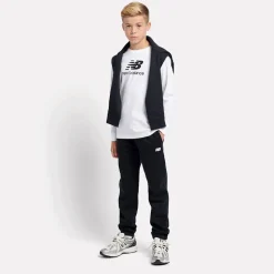 Boys Brush Back Small Logo Joggers