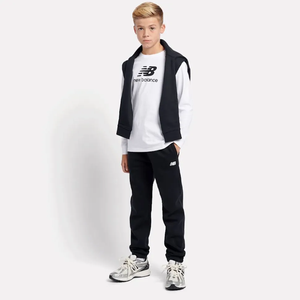 Boys Brush Back Small Logo Joggers