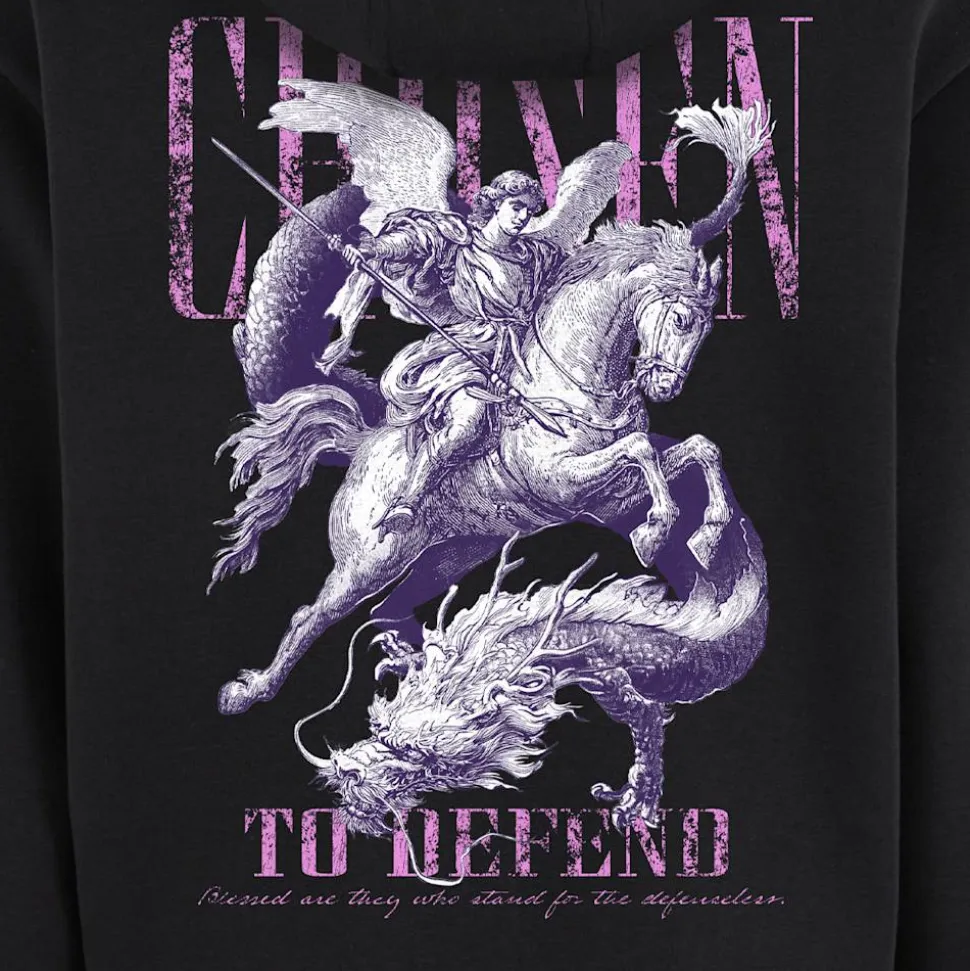 Chosen To Defent Fluffy Zip Hoody