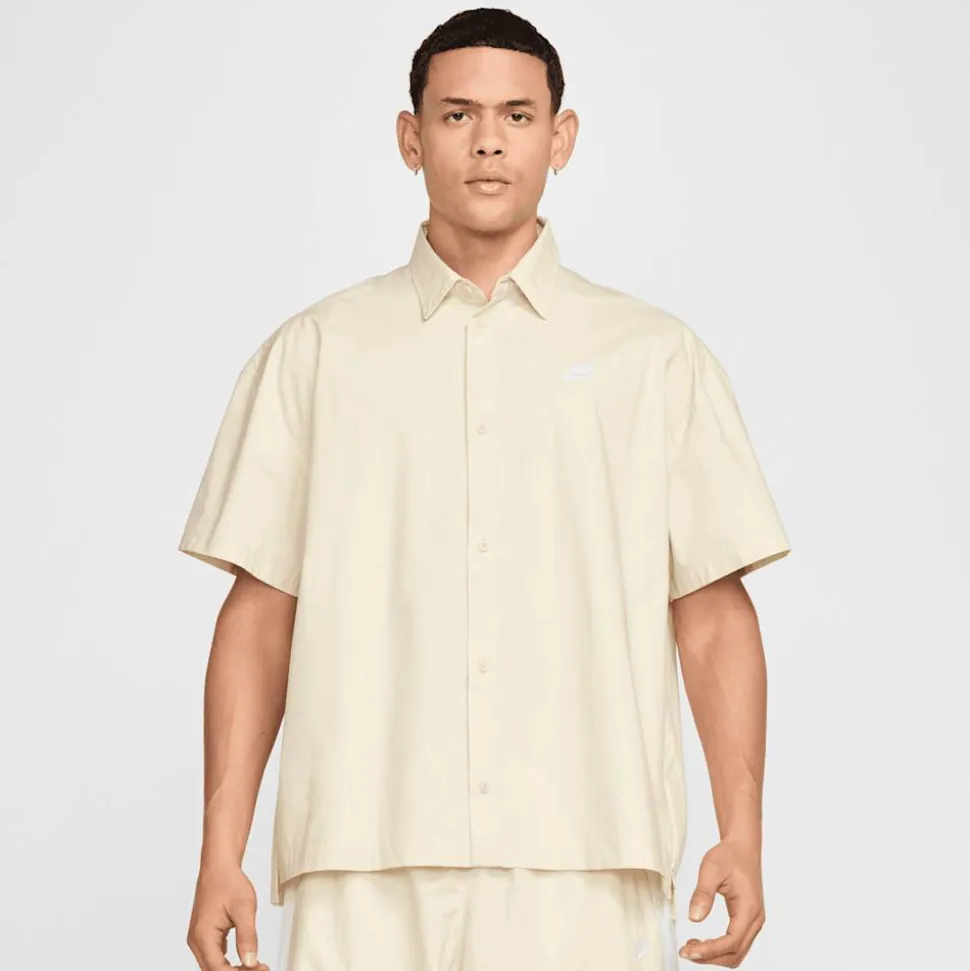 Club Short Sleeve Buttoned Oversized Shirt