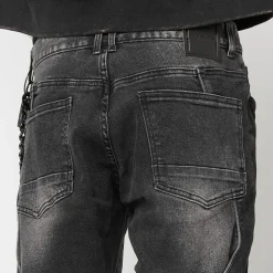Color Block & Piping Jeans