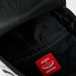 Cream and Brown Tear Check Backpack