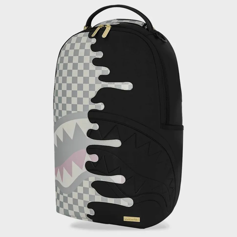 Cream Check Side Drip Backpack