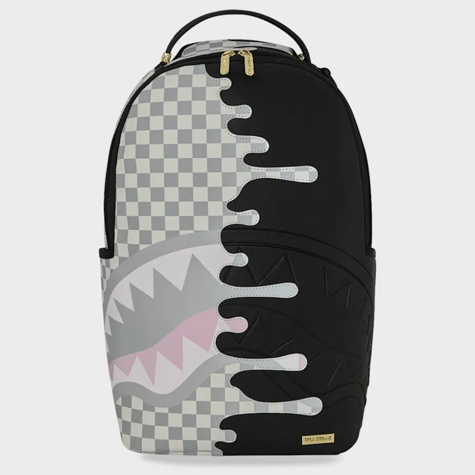 Cream Check Side Drip Backpack