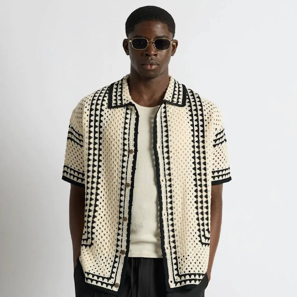 Crochet Bicolor Shirt