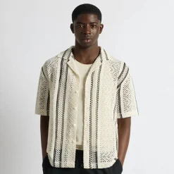 Crochet Striped Shirt