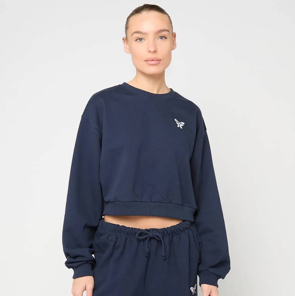 Cropped Terry Crewneck