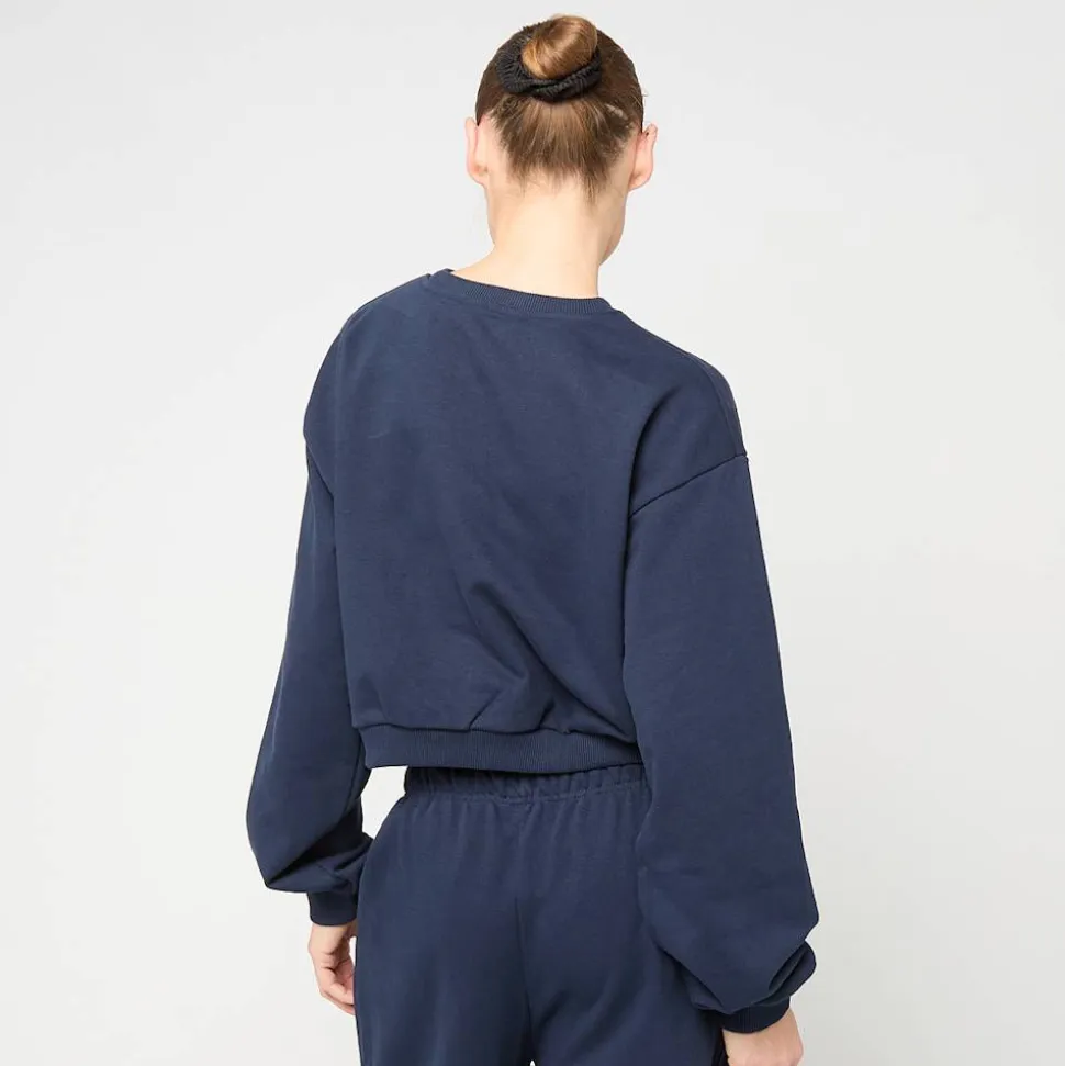 Cropped Terry Crewneck