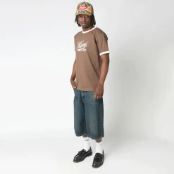 Cursive Varsity Regular Ringer T-Shirt