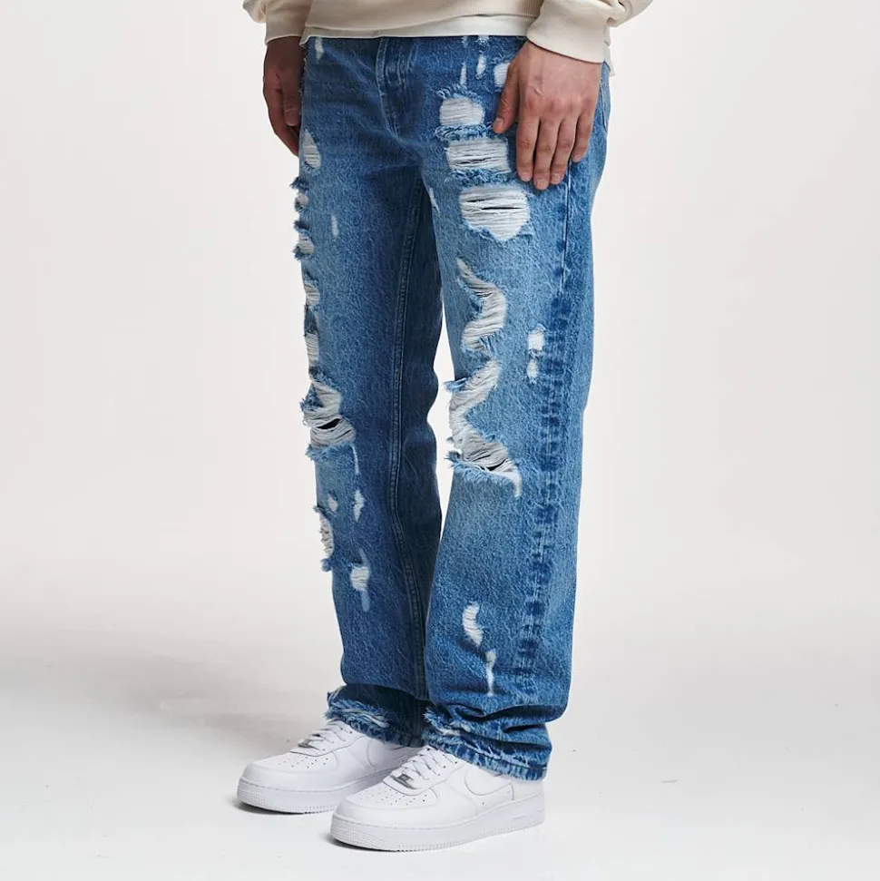 Firio Destroyed Straight Jeans