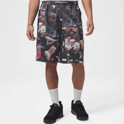 Flight Printed Cat Scratch Shorts