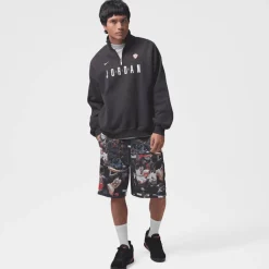 Flight Printed Cat Scratch Shorts