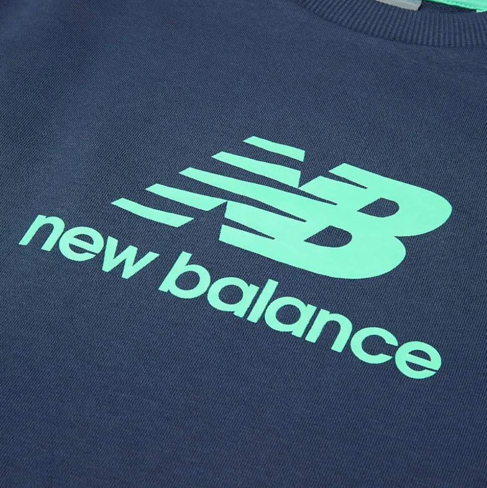 French Terry Stacked Logo Crew & Jog Set