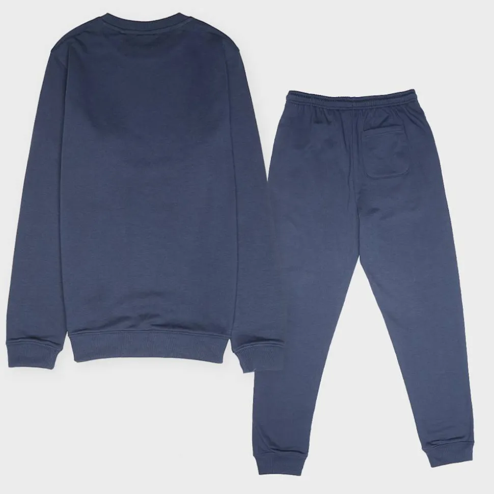 French Terry Stacked Logo Crew & Jog Set