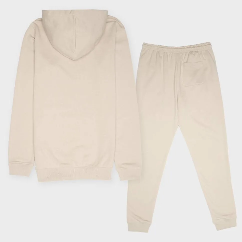 French Terry Stacked Logo Crew & Jog Set