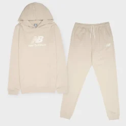 French Terry Stacked Logo Crew & Jog Set
