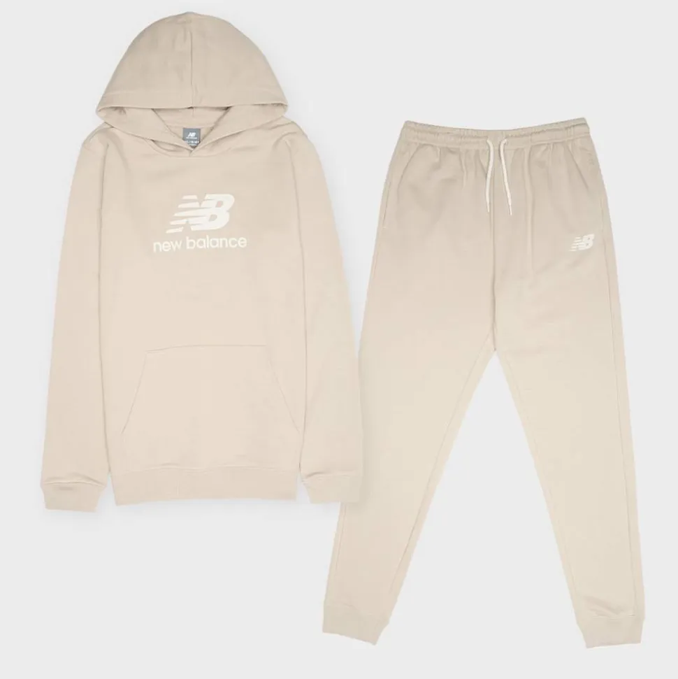 French Terry Stacked Logo Crew & Jog Set
