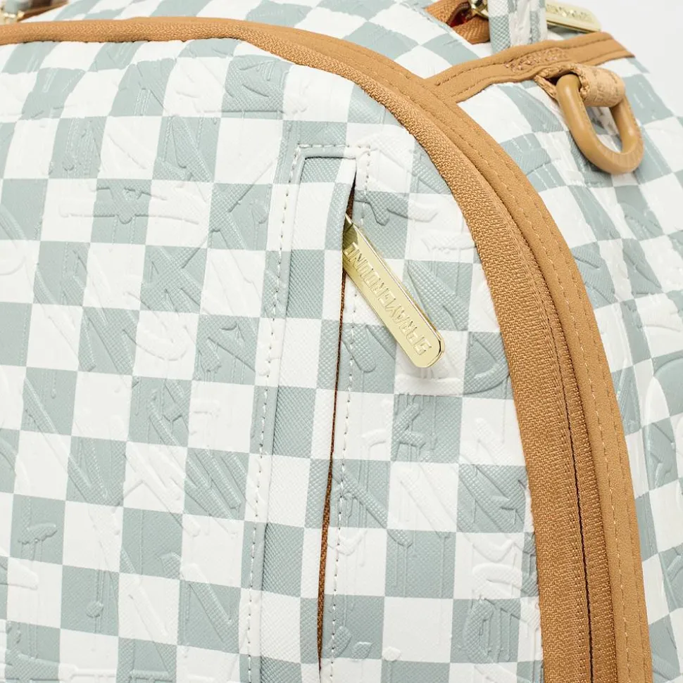 Graff Embossed Cream Check Backpack