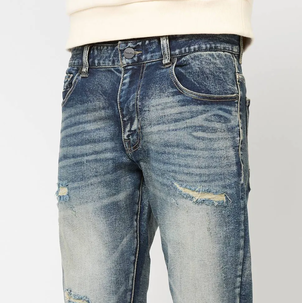 Heavy Whisker Effect Jeans