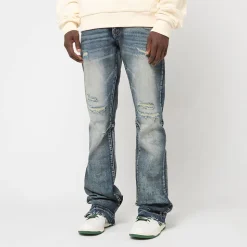 Heavy Whisker Effect Jeans