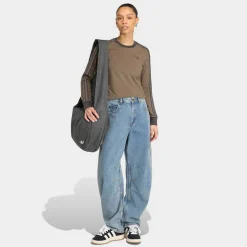 High Rise Barrel Leg Denim Pant