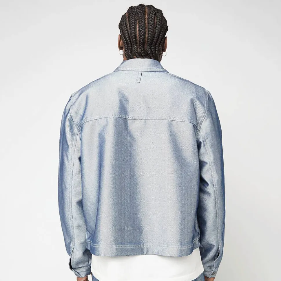 Jeans Cropped Silver Denim Jacket