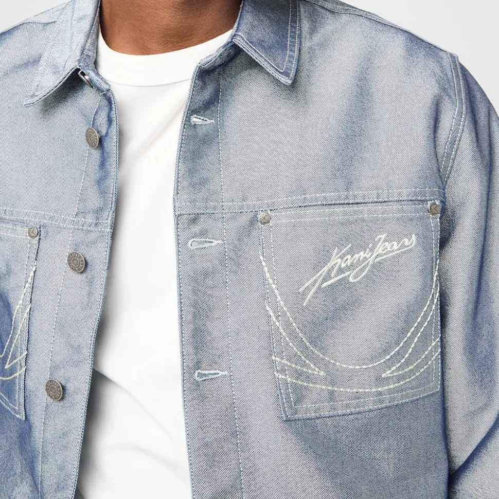 Jeans Cropped Silver Denim Jacket