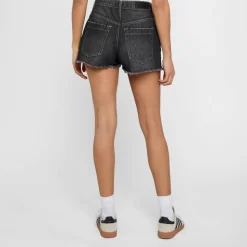 Ladies Destroyed Denim Shorts