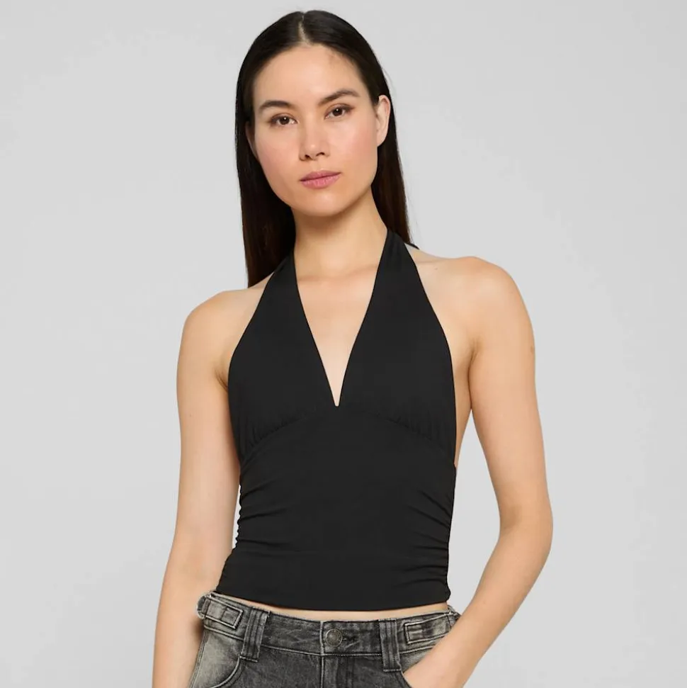 Ladies Polyamide Jersey Neckholder Top