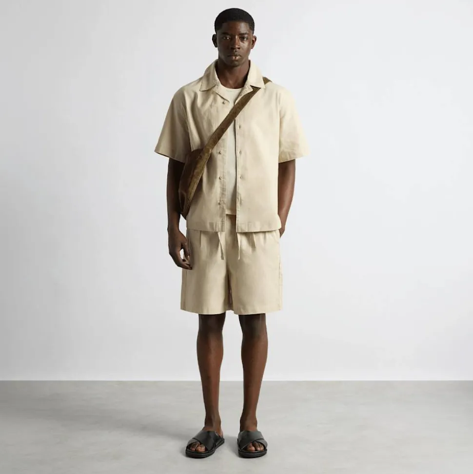 Linen Blend Short Sleeve Shirt
