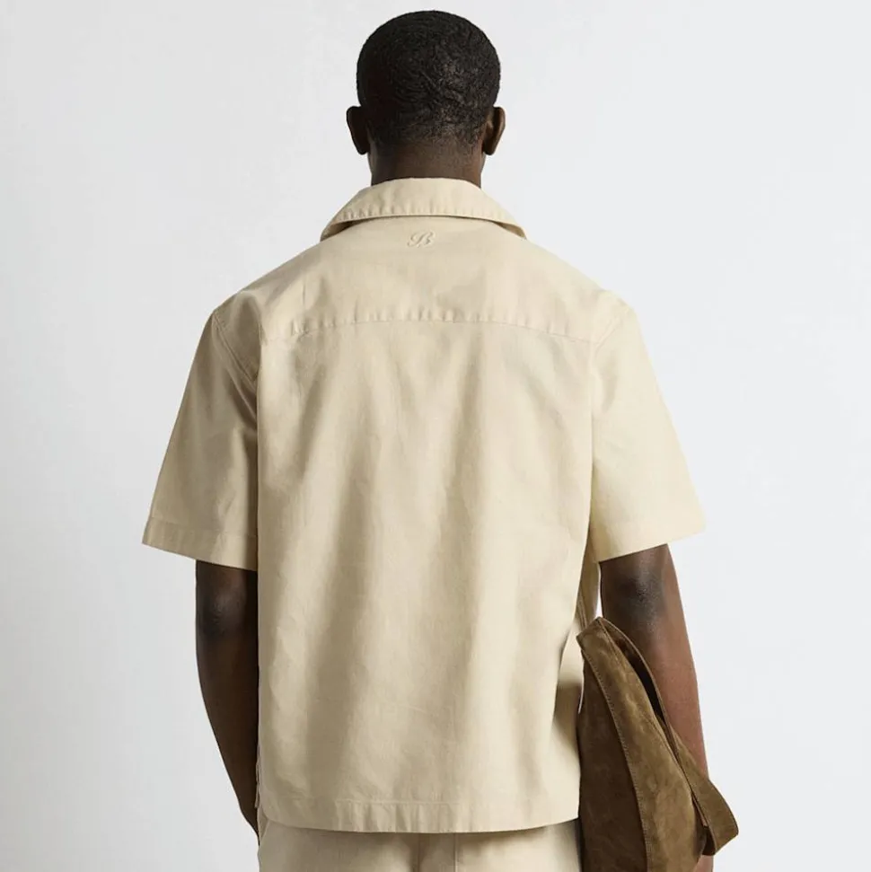 Linen Blend Short Sleeve Shirt