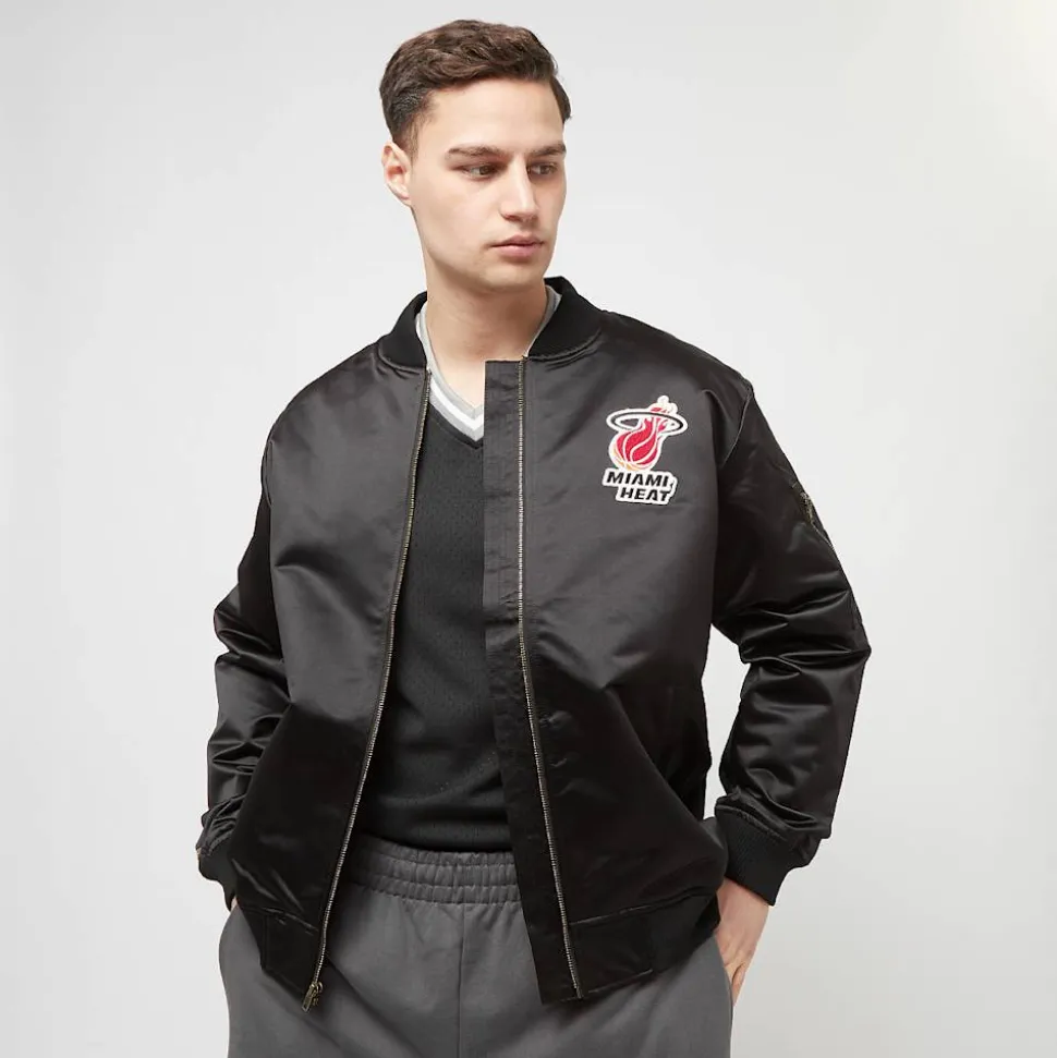 NBA Lightweight Satin Bomber Miami Heat
