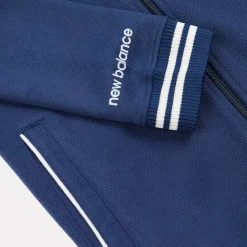 NB Double Knit Full Zip Funnel Top nb navy