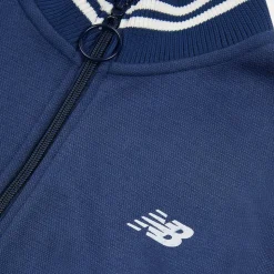 NB Double Knit Full Zip Funnel Top nb navy