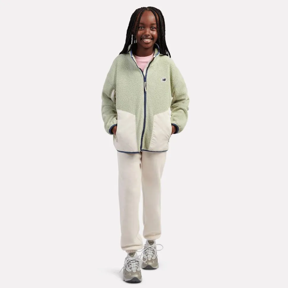 NB Premium Borg Fleece Zip Thru Funnel garter snake