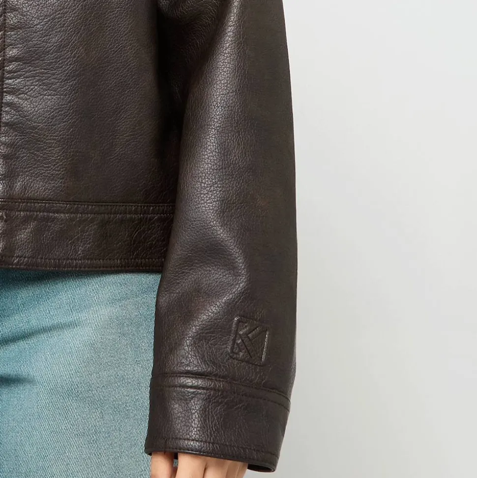 OG Retro Pu Leather Boxy Jacket