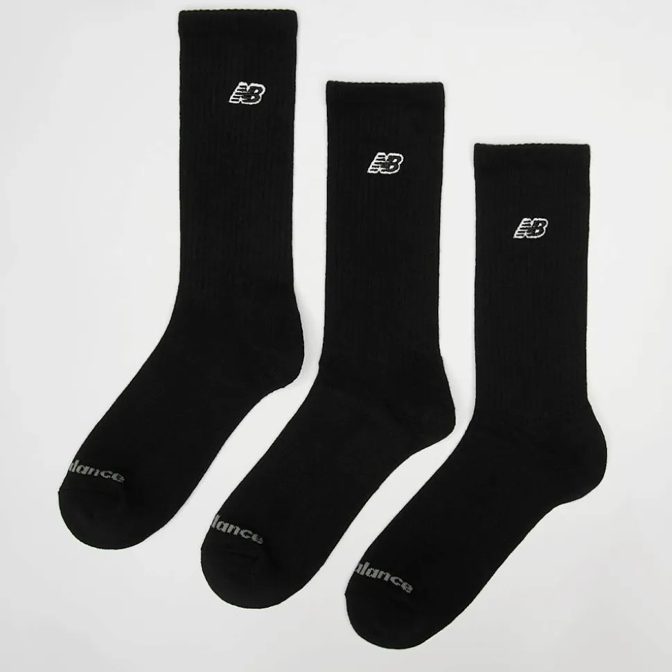 3 PACK - Black Patch Logo Crew