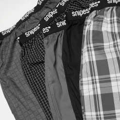 5 PACK - Black Tape Woven Boxershorts