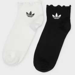 2 PACK - Ruffle Quarter Socks