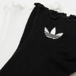 2 PACK - Ruffle Quarter Socks