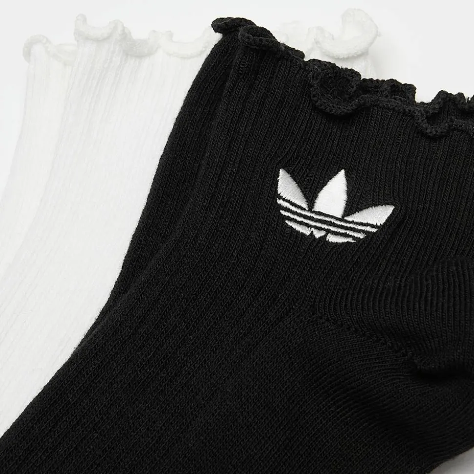 2 PACK - Ruffle Quarter Socks