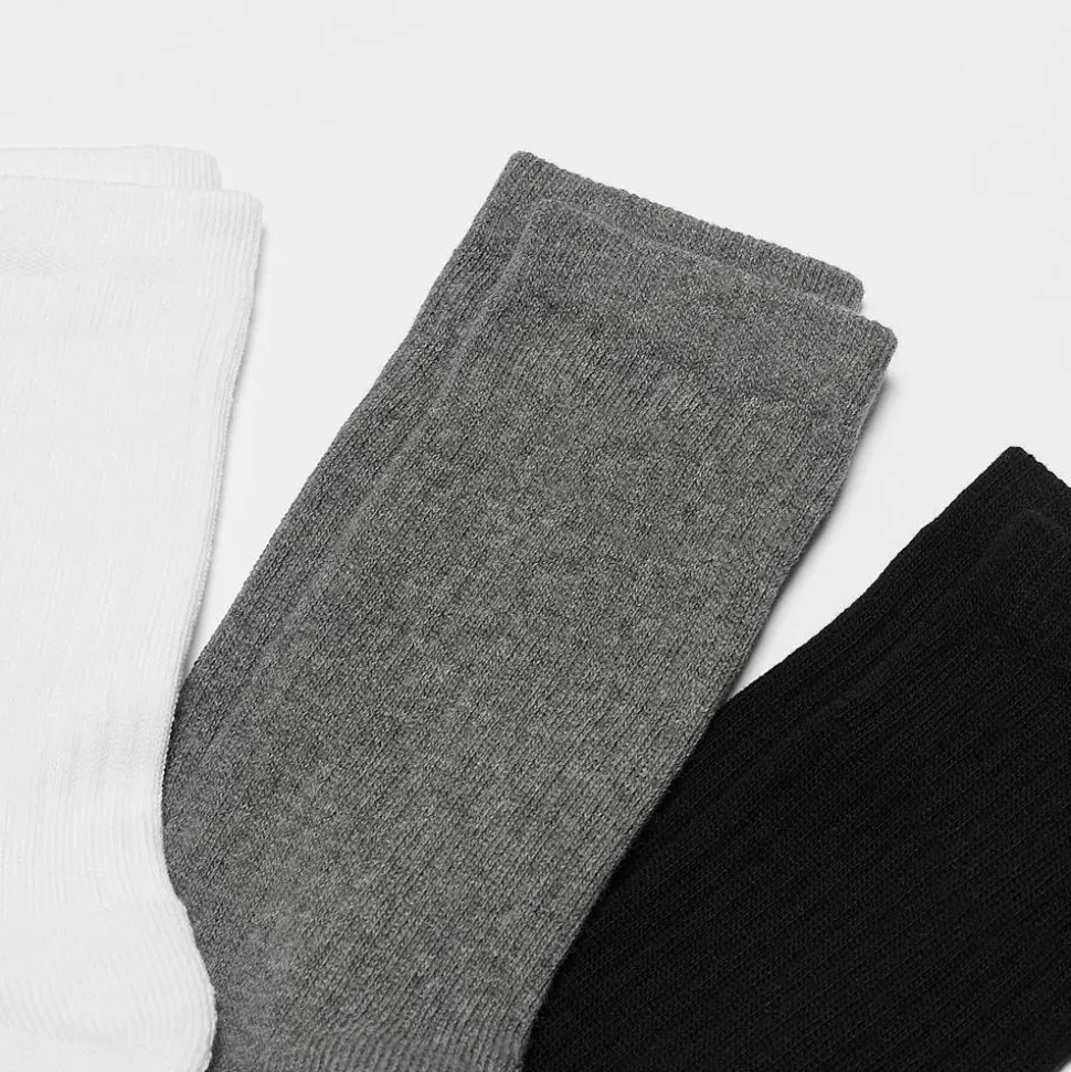 3 PACK - Small Logo Essential Crew Socks