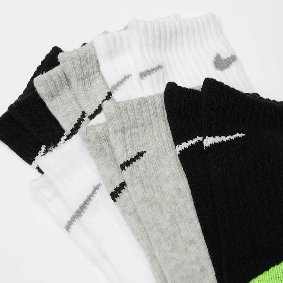 6 PACK - Smiley Cushioned Crew Socks
