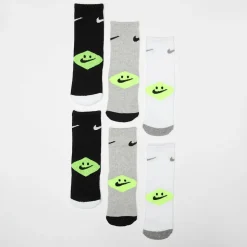 6 PACK - Smiley Cushioned Crew Socks