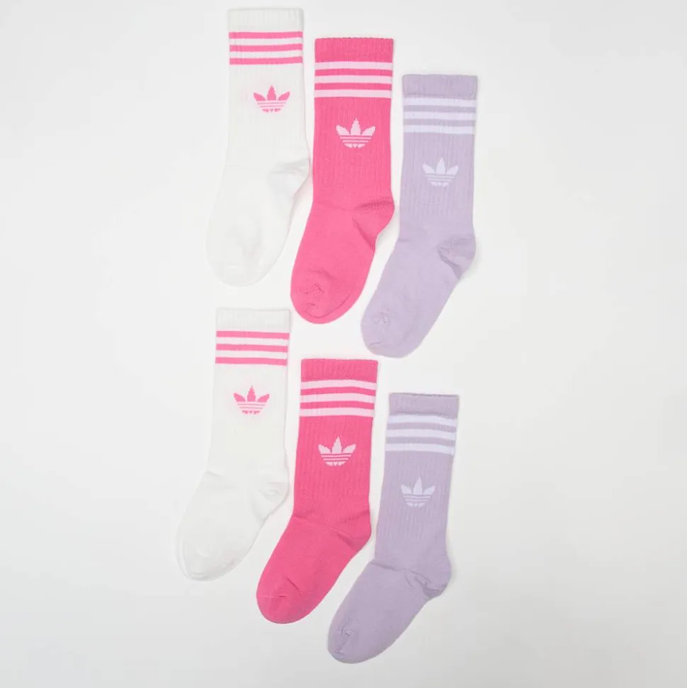 6 PACK - 3-Stripes Crew Socks